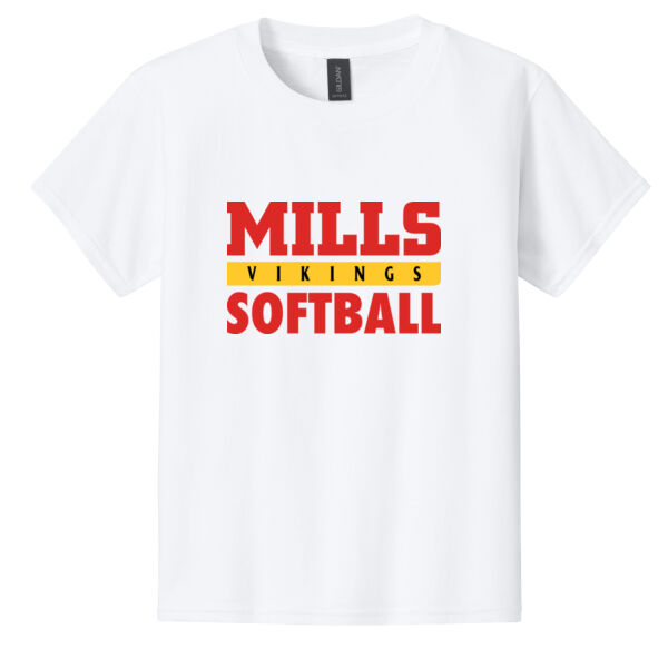 Mills Softball Youth Softstyle T Shirt Thumbnail