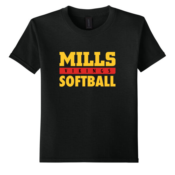 Mills Softball Youth Softstyle T Shirt Thumbnail