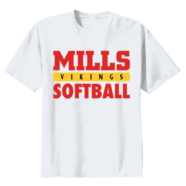 Mills Softball Youth Heavy Cotton 100% Cotton T Shirt Thumbnail