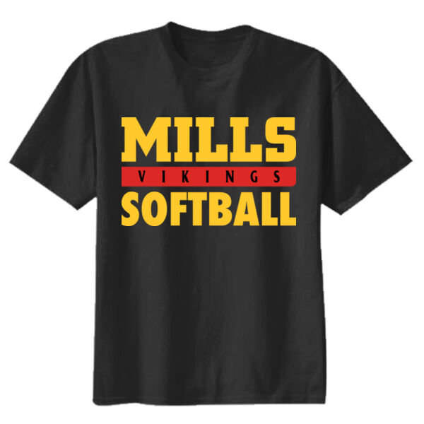 Mills Softball Youth Heavy Cotton 100% Cotton T Shirt Thumbnail
