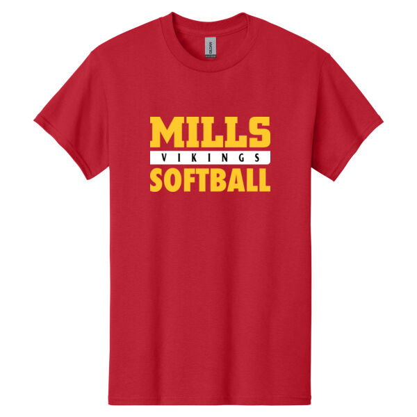 Mills Softball Heavy Cotton 100% Cotton T Shirt Thumbnail