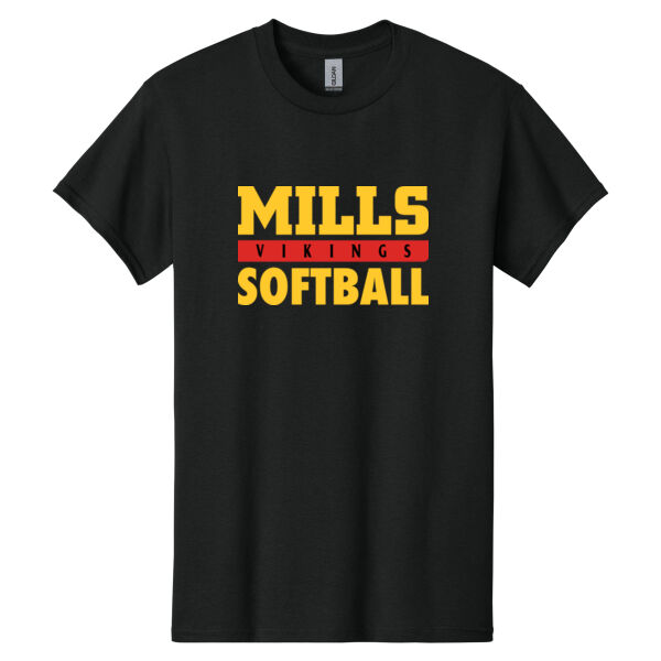 Mills Softball Heavy Cotton 100% Cotton T Shirt Thumbnail