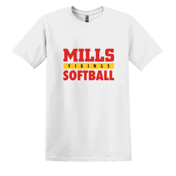 Mills Softball Heavy Cotton 100% Cotton T Shirt Thumbnail