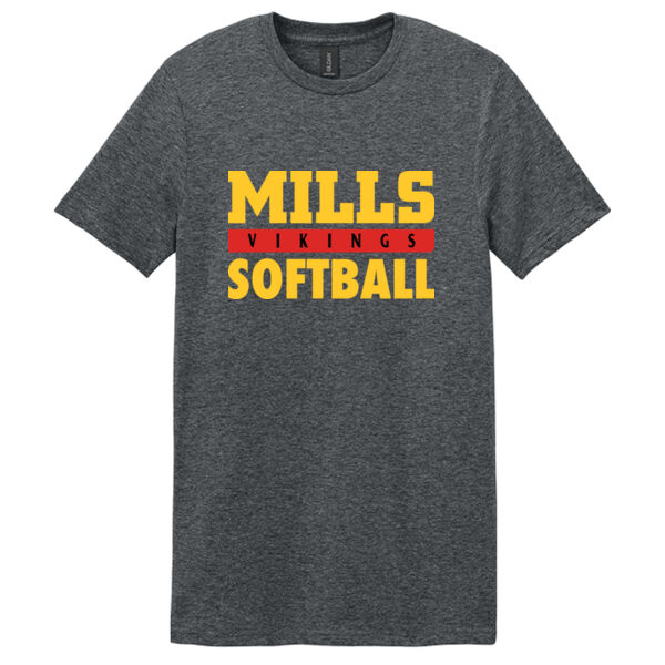 Mills Softball D.Heather Softstyle T Shirt Thumbnail