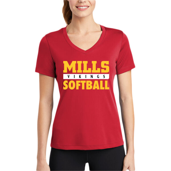 Mills Softball Women's PosiCharge Competitor V Neck Tee Thumbnail