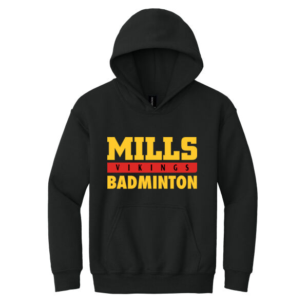 Mills Badminton Youth Heavy Blend Hooded Sweatshirt Thumbnail