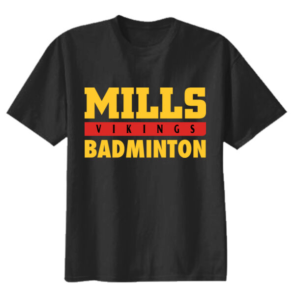 Mills Badminton Youth Heavy Cotton 100% Cotton T Shirt Thumbnail