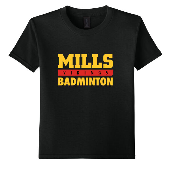 Mills Badminton Youth Softstyle T Shirt Thumbnail