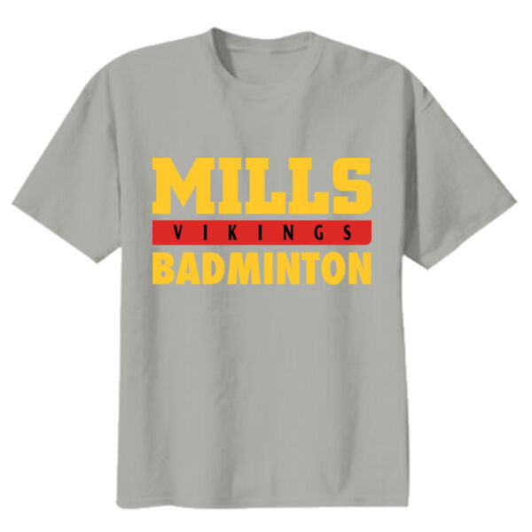 Mills Badminton Youth Heavy Cotton 100% Cotton T Shirt Thumbnail