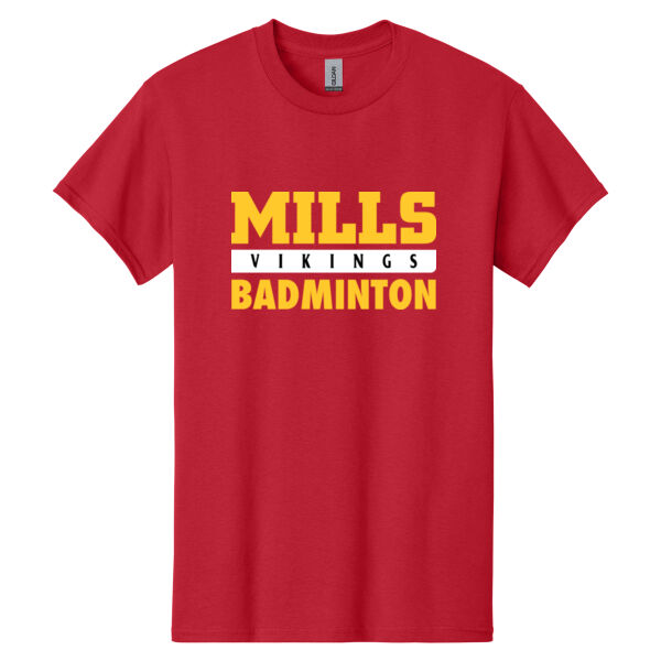 Mills Badminton Heavy Cotton 100% Cotton T Shirt Thumbnail
