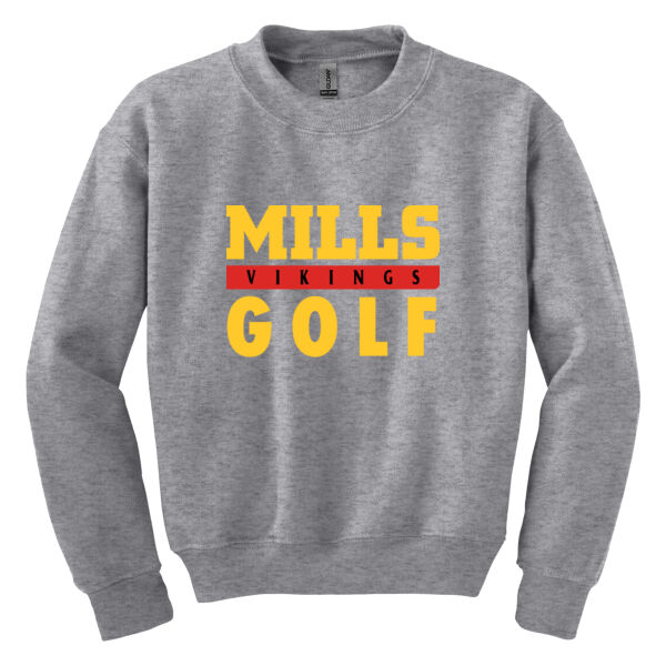 Mills Golf Youth Heavy Blend Crewneck Sweatshirt Thumbnail