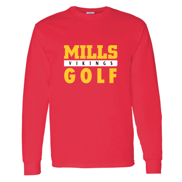 Mills Golf Heavy Cotton 100% Cotton Long Sleeve T Shirt Thumbnail