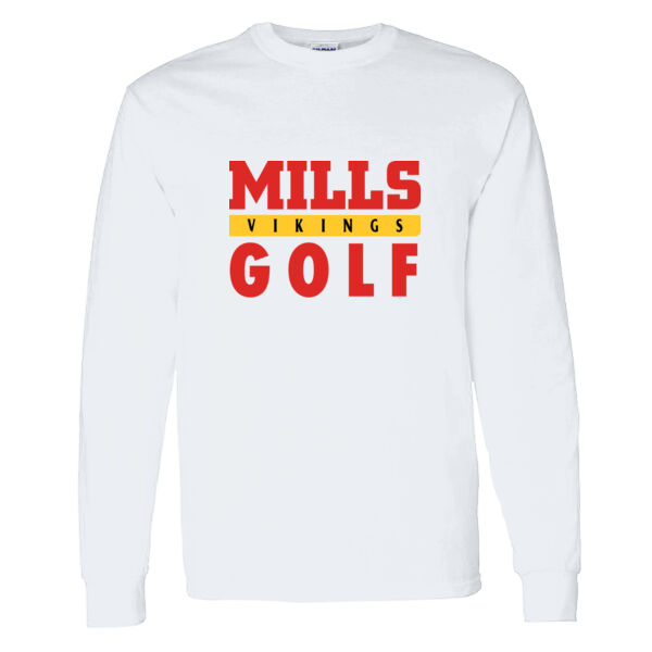 Mills Golf Heavy Cotton 100% Cotton Long Sleeve T Shirt Thumbnail