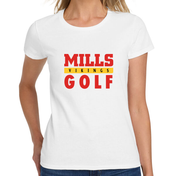 Mills Golf Ladies Heavy Cotton 100% Cotton T Shirt Thumbnail