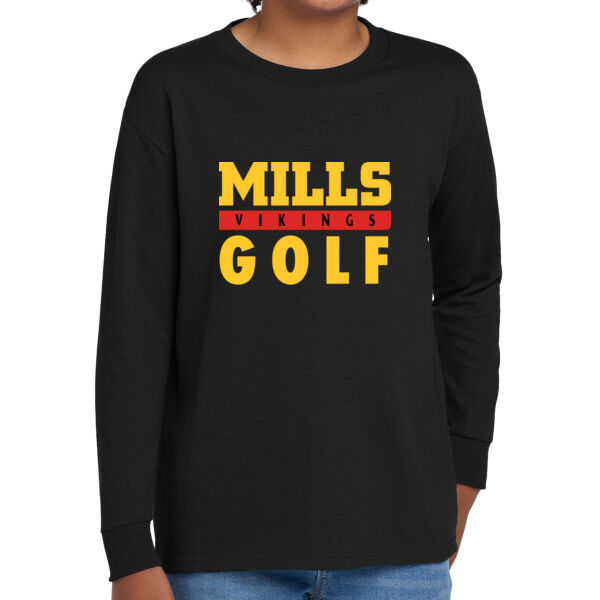 Mills Golf Youth Heavy Cotton 100% Cotton Long Sleeve T Shirt Thumbnail