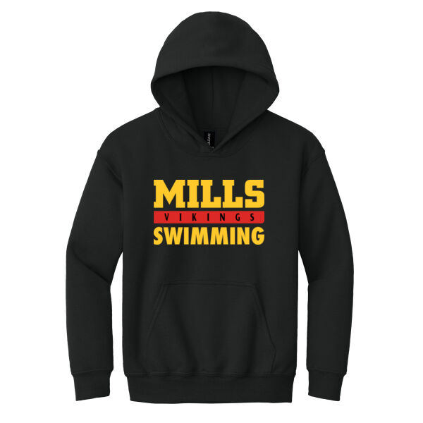 Mills Swimming Youth Heavy Blend Hooded Sweatshirt Thumbnail