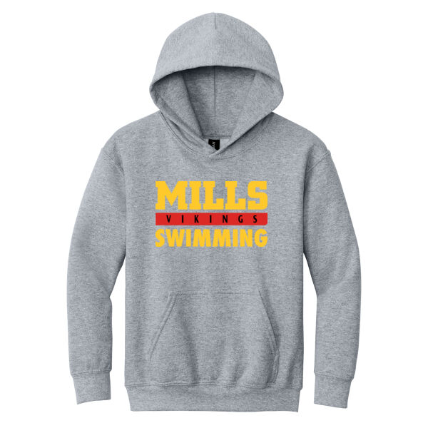 Mills Swimming Youth Heavy Blend Hooded Sweatshirt Thumbnail