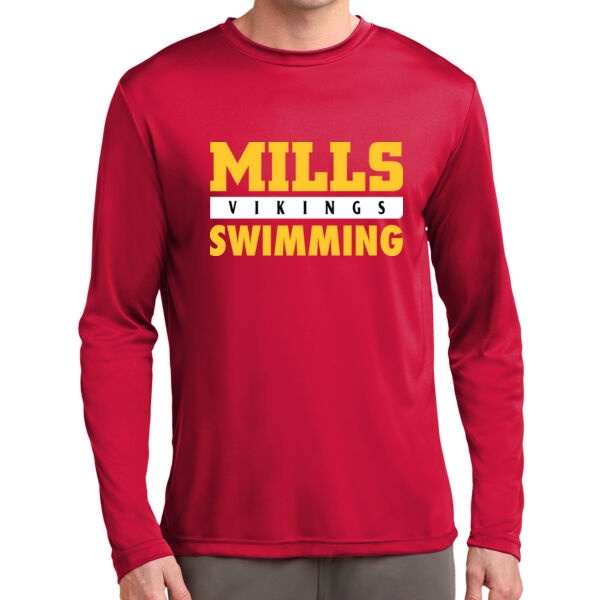 Mills Swimming Long Sleeve PosiCharge Competitor Tee Thumbnail