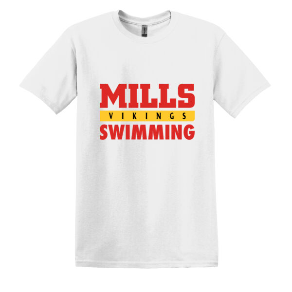 Mills Swimming Heavy Cotton 100% Cotton T Shirt Thumbnail