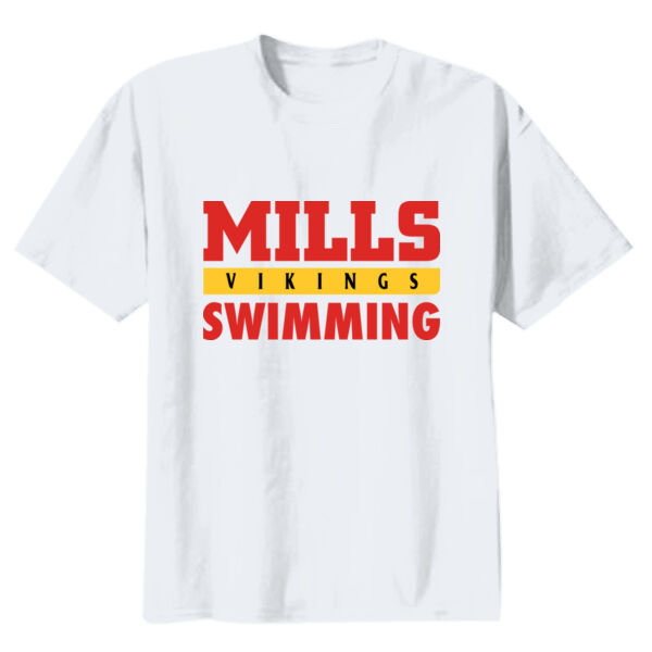 Mills Swimming Youth Heavy Cotton 100% Cotton T Shirt Thumbnail