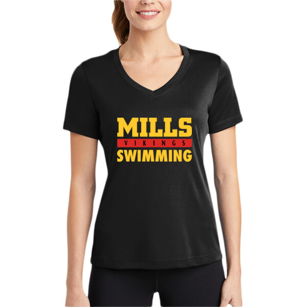 Mills Swimming Women's PosiCharge Competitor V Neck Tee Thumbnail