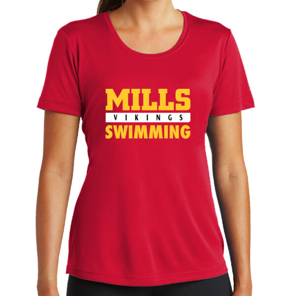 Mills Swimming Ladies PosiCharge Competitor Tee Thumbnail