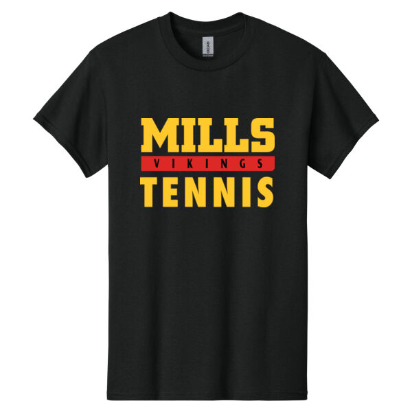 Mills Tennis Heavy Cotton 100% Cotton T Shirt Thumbnail