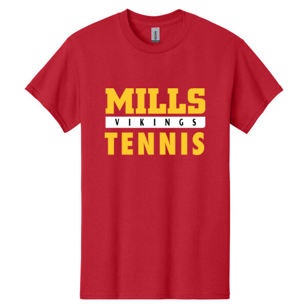 Mills Tennis Heavy Cotton 100% Cotton T Shirt Thumbnail
