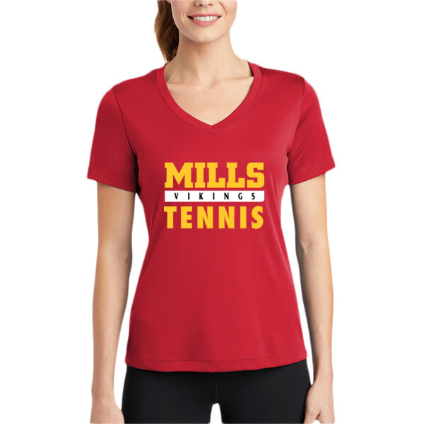 Mills Tennis Women's PosiCharge Competitor V Neck Tee Thumbnail