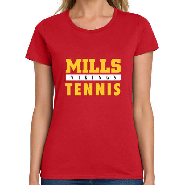 Mills Tennis Ladies Heavy Cotton 100% Cotton T Shirt Thumbnail