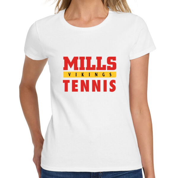 Mills Tennis Ladies Heavy Cotton 100% Cotton T Shirt Thumbnail