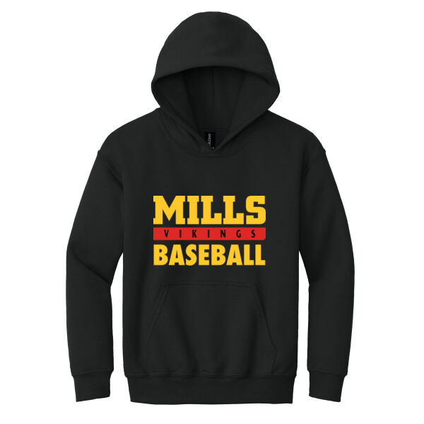 Mills Baseball Youth Heavy Blend Hooded Sweatshirt Thumbnail