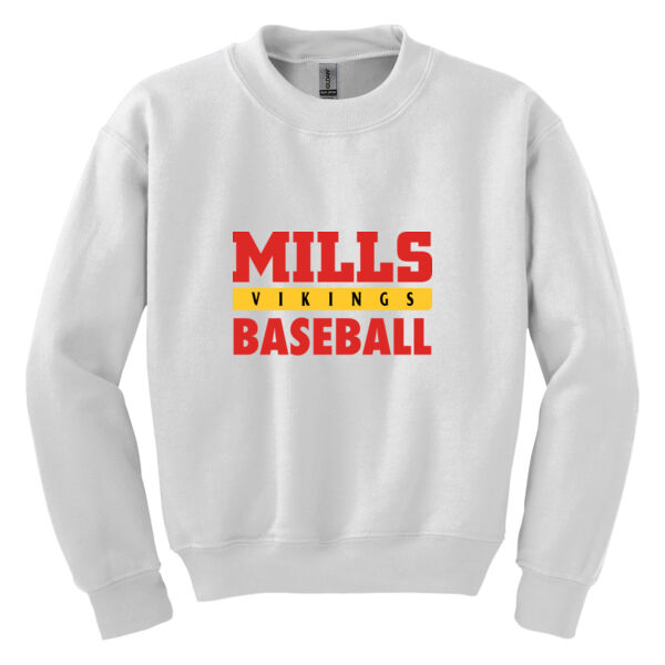 Mills Baseball Youth Heavy Blend Crewneck Sweatshirt Thumbnail