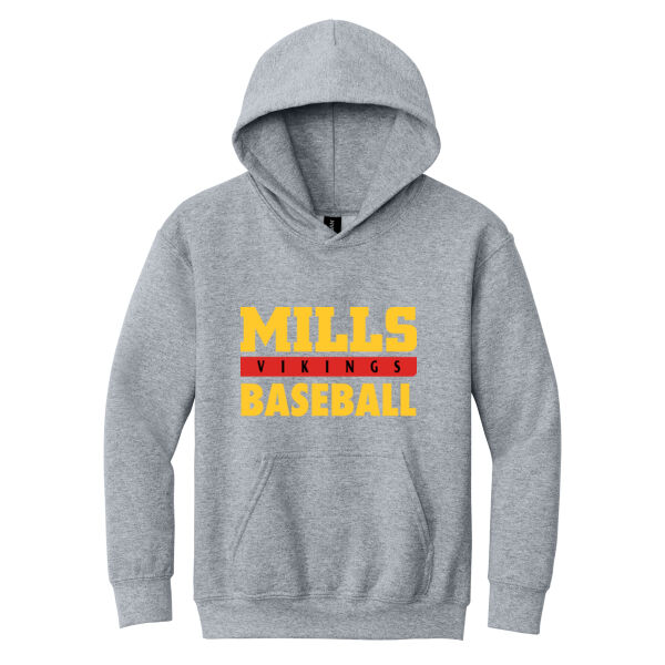 Mills Baseball Youth Heavy Blend Hooded Sweatshirt Thumbnail