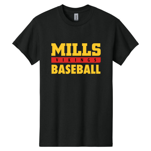 Mills Baseball Heavy Cotton 100% Cotton T Shirt Thumbnail