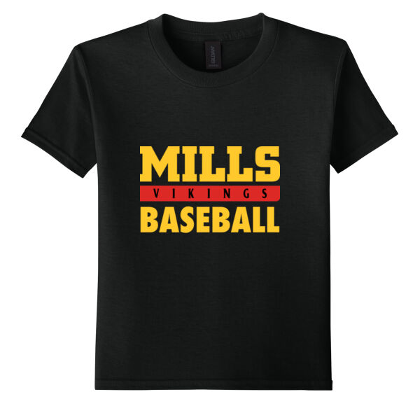 Mills Baseball Youth Softstyle T Shirt Thumbnail