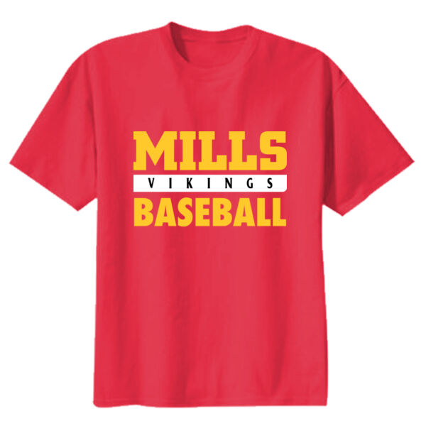 Mills Baseball Youth Heavy Cotton 100% Cotton T Shirt Thumbnail