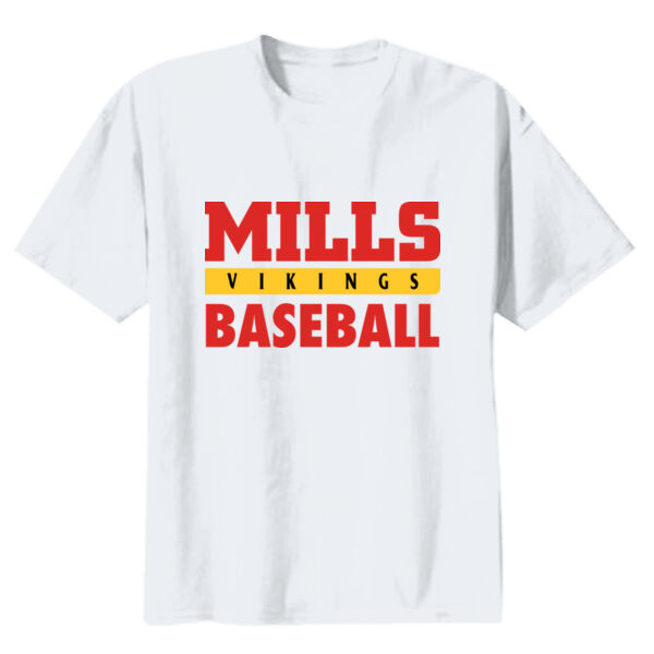 Mills Baseball Youth Heavy Cotton 100% Cotton T Shirt Thumbnail