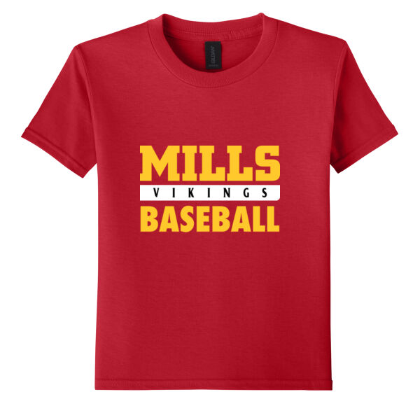 Mills Baseball Youth Softstyle T Shirt Thumbnail