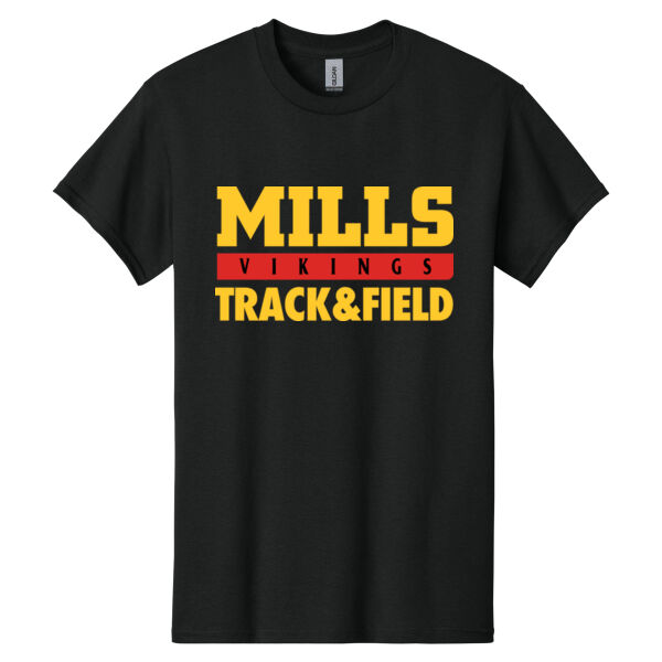 Mills Track & Field Heavy Cotton 100% Cotton T Shirt Thumbnail