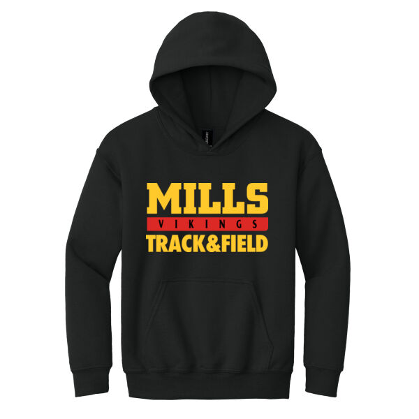 Mills Track & Field Youth Heavy Blend Hooded Sweatshirt Thumbnail