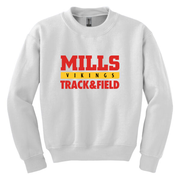 Mills Track & Field Youth Heavy Blend Crewneck Sweatshirt Thumbnail