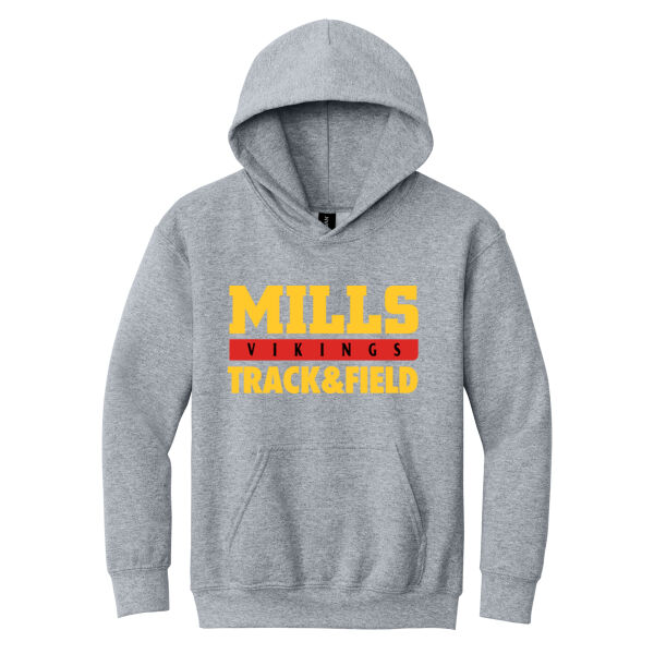 Mills Track & Field Youth Heavy Blend Hooded Sweatshirt Thumbnail