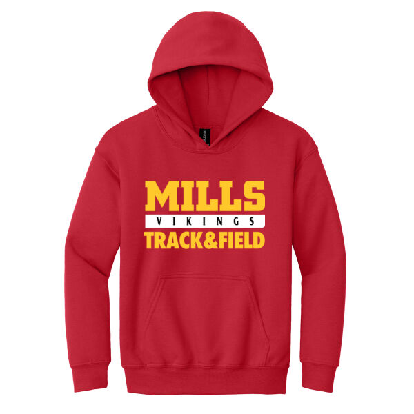 Mills Track & Field Youth Heavy Blend Hooded Sweatshirt Thumbnail