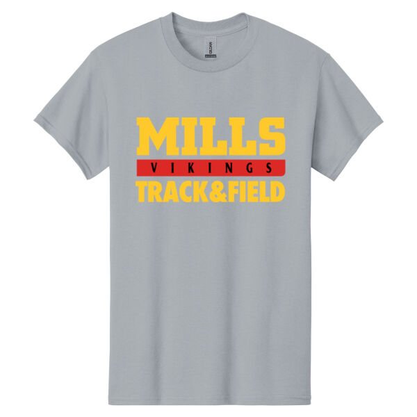 Mills Track & Field Heavy Cotton 100% Cotton T Shirt Thumbnail