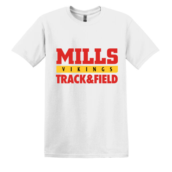 Mills Track & Field Heavy Cotton 100% Cotton T Shirt Thumbnail
