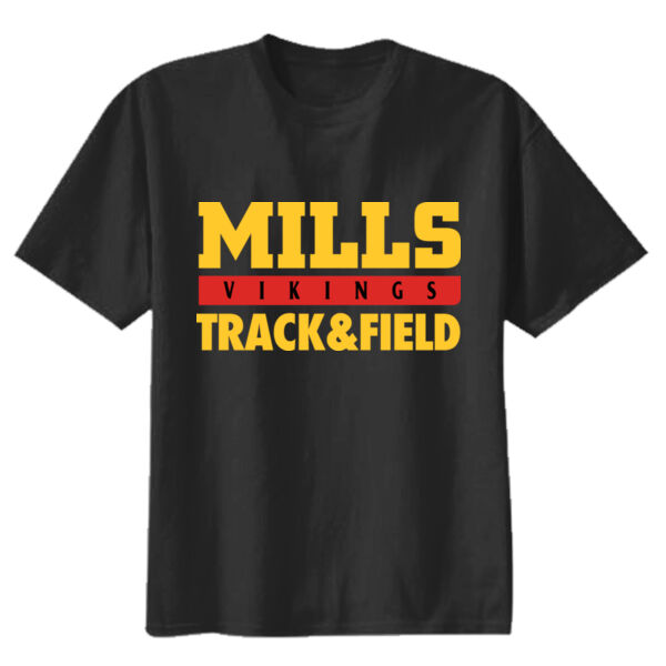 Mills Track & Field Youth Heavy Cotton 100% Cotton T Shirt Thumbnail