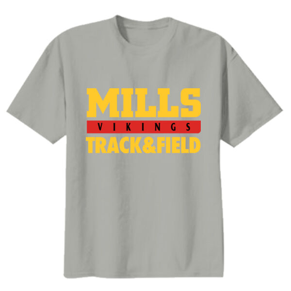Mills Track & Field Youth Heavy Cotton 100% Cotton T Shirt Thumbnail