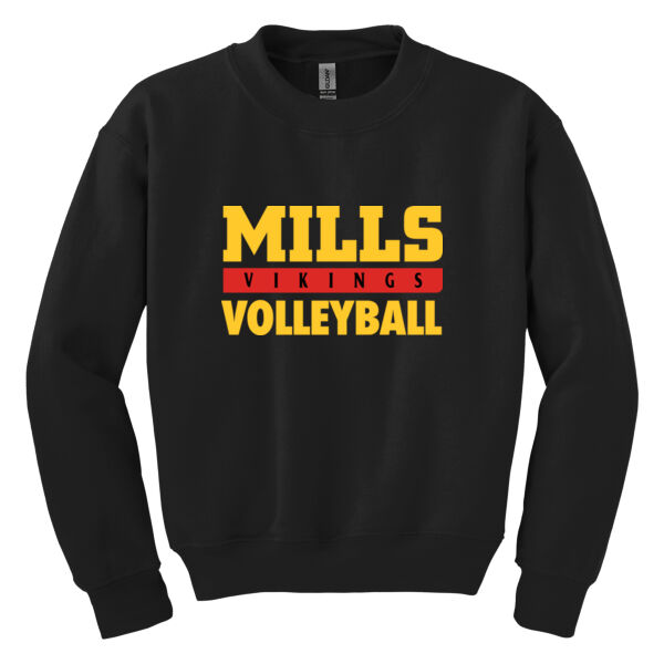 Mills Volleyball Youth Heavy Blend Crewneck Sweatshirt Thumbnail