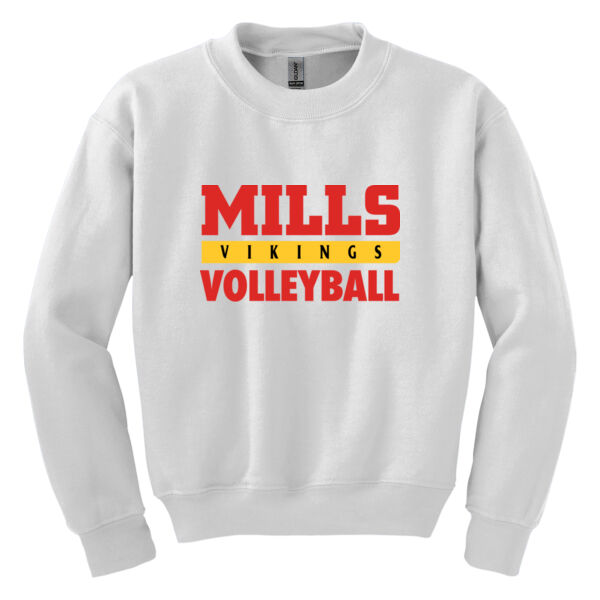 Mills Volleyball Youth Heavy Blend Crewneck Sweatshirt Thumbnail